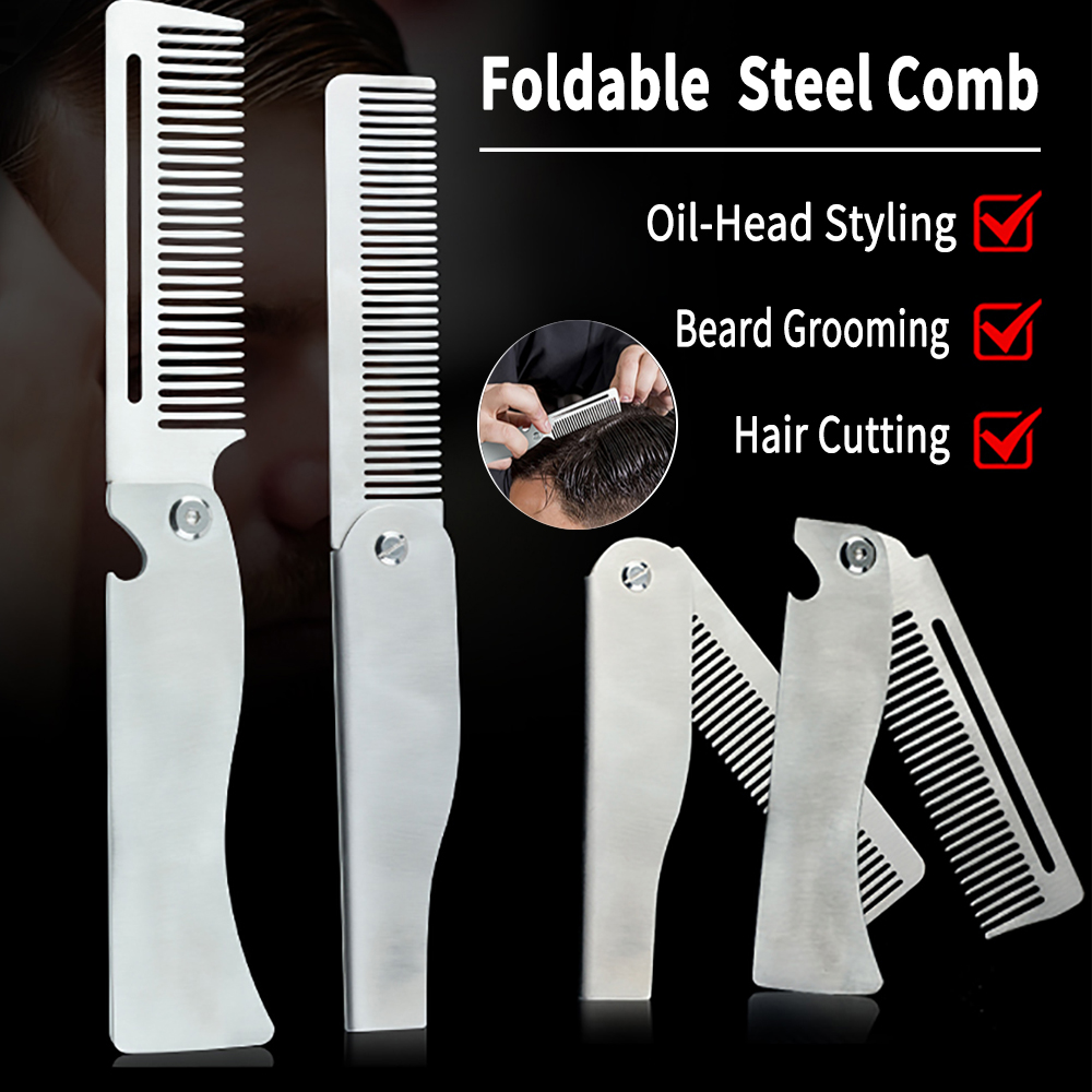 Men'S Beard Grooming - Tipe Baru 1/2 Buah Sisir Baja