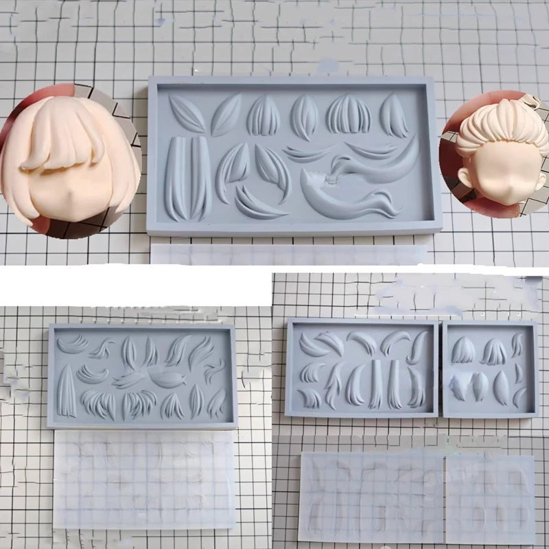 Pomade Hair Clay - Cetakan silikon rambut 3d alat Kerajinan