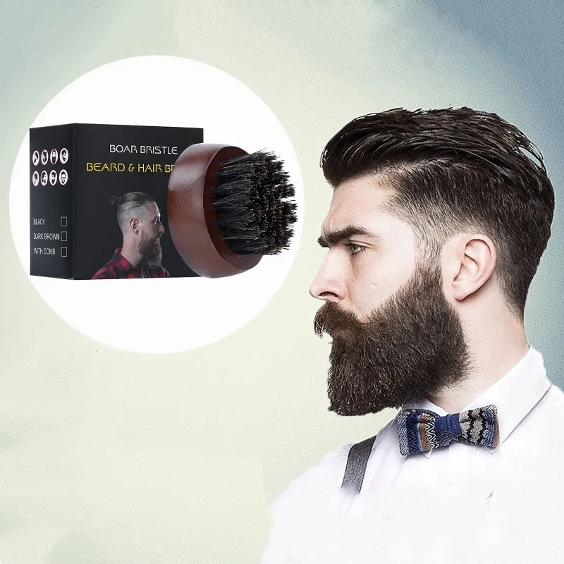 Men'S Beard Grooming - Sikat jenggot bulu babi hutan kecil