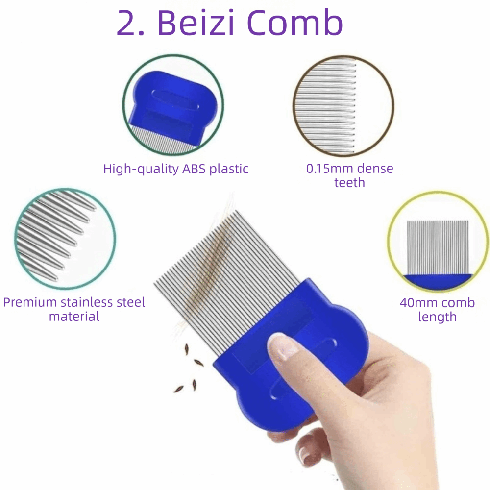 Comb Fine Tooth - 6Pcs/Set Sisir Kutu ABS Gigi Rapat