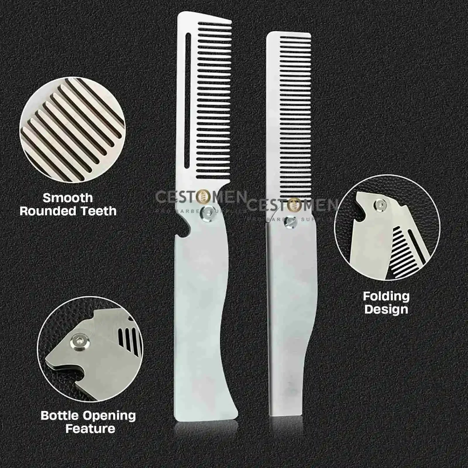 Tipe Baru 1/2 Buah Sisir Baja  - Men'S Beard Grooming ulasan dan harga