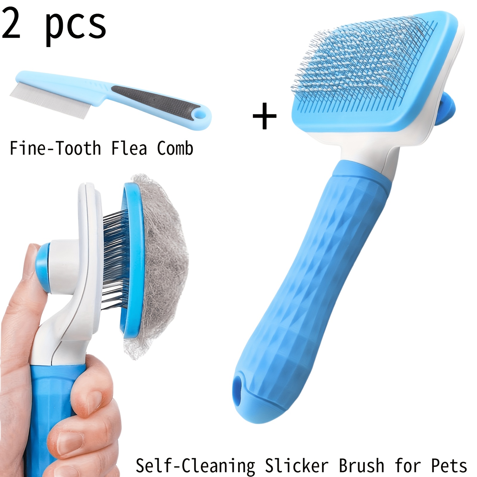 2pcs Set Alat Perawatan Hewan  - Comb Fine Tooth ulasan dan harga
