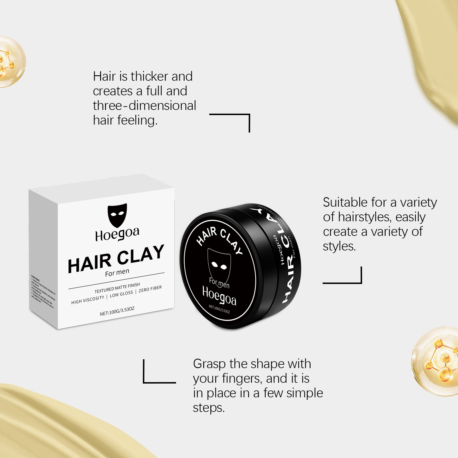 Clay Penata Rambut Pria – Menc - Pomade Hair Clay ulasan dan harga